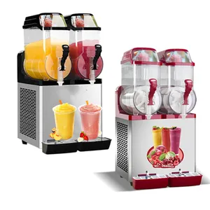 Smoothie daiquiri slash margarita slushie machine granita ice puppy commercial frozen drink cheap slush machine 2 tank 12l maker