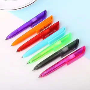 Рекламная Подарочная пластиковая шариковая ручка с принтом, различные цвета