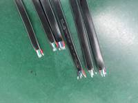 Cables de Conexión Personalizados M12 de 2+3 Pines con Cable de PVC Negro Plano, Resistentes al Agua IP67 para Iluminación LED Exterior