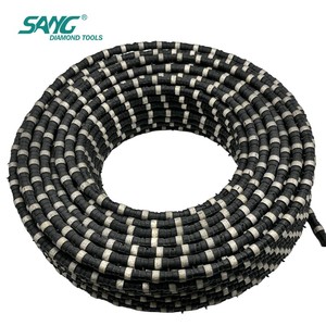 SANG Scie à fil diamanté 11,5 mm pour la découpe de pierre, revêtement en caoutchouc, haute efficacité, disponible en OEM, directement de l'usine, pour carrière de granit - Product Image 1