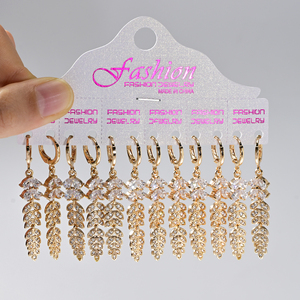 <span class=keywords><strong>Orecchini</strong></span> Pendenti di Lusso Vintage Ipoallergenici in Ottone Placcato <span class=keywords><strong>Oro</strong></span> 18k per Donne - Product Image 6