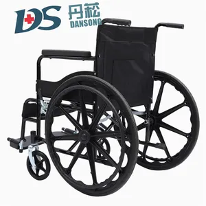 Silla de ruedas manual médica barata, rueda integral de 24 pulgadas a la venta - Product Image 3
