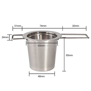 <strong>Tea</strong> <strong>Infuser</strong> Stainless Steel <strong>Tea</strong> Strainer Steeper Filter with Folding Handle for Loose Leaf Grain <strong>Tea</strong> Cups, Mugs, and <strong>Pots</strong> - Product Image 4