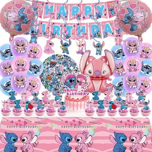 Conjuntos <span class=keywords><strong>de</strong></span> Decoración para <span class=keywords><strong>Fiesta</strong></span> <span class=keywords><strong>de</strong></span> Cumpleaños al por Mayor con Personaje <span class=keywords><strong>de</strong></span> Dibujos Animados Lindo <span class=keywords><strong>de</strong></span> <span class=keywords><strong>Lilo</strong></span> <span class=keywords><strong>y</strong></span> <span class=keywords><strong>Stitch</strong></span>, Banderín <span class=keywords><strong>de</strong></span> Globos Metálicos <span class=keywords><strong>y</strong></span> Adorno para Tarta - Product Image 2