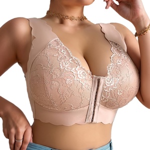 Reggiseno Sexy TJ per <span class=keywords><strong>Taglie</strong></span> Forti, Modello con Bottoni Frontali e Pizzo, Senza Ferretto, Vendita Calda - Product Image 5