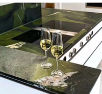 Quartzite vert Avocatus |   Vert avocat intense avec des veines blanches et noires saisissantes pour un design mural de luxe