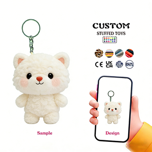 Llaveros de Peluche con Forma de Hamburguesa Hechos en Fábrica con Técnica de Bordado, Servicio OEM/ODM, Llavero de Peluche Personalizado - Product Image 2