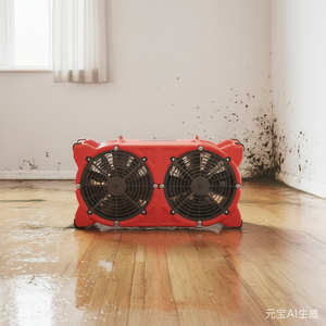 Onedry 1400CFM, positions de séchage multiples, chaîne en étoile, ventilateur axial double, souffleur d'air pour la restauration des dommages causés par l'eau - Product Image 2