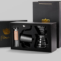 Ustensiles à café 6 pièces ensemble cadeau d'affaires Camping voyage en plein air ensemble de cafetière Portable avec boîte-cadeau ensemble de cafetière manuelle