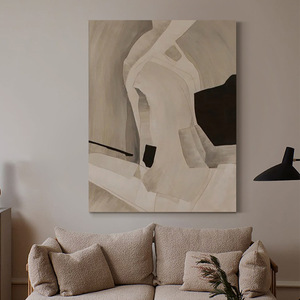 Hand Painted Oil Painting Abstract Art Wall Decor For Living Room Hotel Model Room Minimalist Style No <b>Frame</b> - Product Image 3