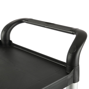 Petit ou grand chariot noir avec trois étagères pour restaurants hôtels et chariot de bus - Product Image 4