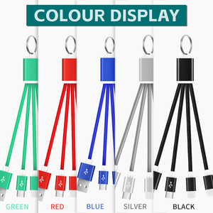 Hot bán 3 trong 1 nylon bện sạc cáp đa-sạc điện thoại cho điện thoại/Type-C/Android TPE PVC Áo khoác <span class=keywords><strong>USB</strong></span> sạc cáp - Product Image 4