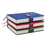Agenda/Journal A5 en cuir PU avec logo personnalisé 2025, couverture rigide, carnet en papier journalier