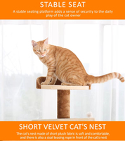 Arbre à chat multi-niveaux gris clair de 54 pouces, écologique, pour intérieur, avec 2 niches, centre d'activités en carton, griffoir