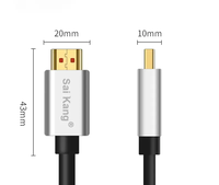 En stock, câble haute vitesse 4K 8K 2.0 mâle-mâle avec fibre optique pour ordinateur portable, PC, microphone, 0,5m-20m