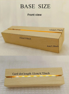 Eco-friendly Materials LED Wooden Lamp Luminous Acrylic DIY Wooden Base Suitable for Gifts Wooden Visual LED - Product Image 5