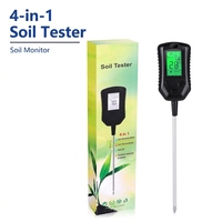 Sonde intelligente 4-en-1 pour le soin des plantes : humidimètre, pH-mètre, capteur de température et de luminosité, contrôle par application