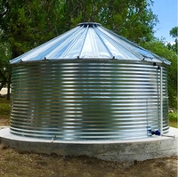 Réservoir d'eau ignifuge industriel/commercial, plaques d'acier galvanisé 275g/m2, 1 à 4 couches de bâches en PVC, sur mesure