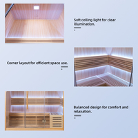 Sauna infrarouge intérieur pour 2 personnes avec thérapie par lumière rouge, en bois massif, type de bois personnalisable