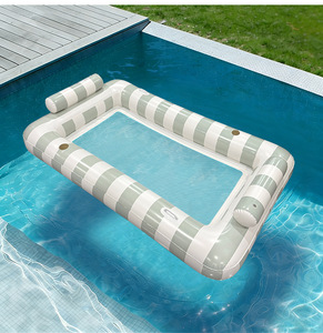 Interactive PVC Inflatable Raft Float Dual-Layer Seating Design Swimming Pool <b>Toy</b> for Kids Adults Summer Water Games - Product Image 1