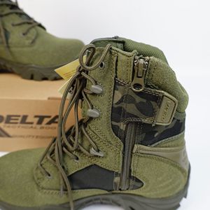 Bottes tactiques Delta pour hommes DF22 TSB10, camouflage vert, pour le camping en plein air, tissu Oxford vert olive, imperméables, hautes, pour la randonnée en plein air. - Product Image 4