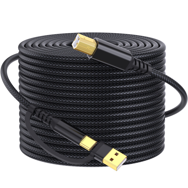 1m 2m 3m Hot Sell 2-in-1 Usb Printer Cable Usb-a & Usb-c to Usb-b 2.0 Cord Nylon Braided in Stock