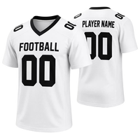 Maillot de football américain personnalisé 100% polyester respirant, nom, numéro et logo brodés, uniforme d'équipe, cadeau pour homme