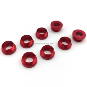 Red Anodized Aluminum CNC Machining OEM Precision Milling Turning Custom Decorative Functional Components - Product Image 1