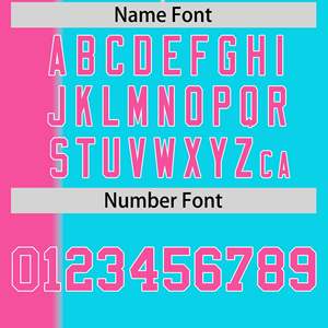 เสื้อซอฟต์บอลสองกระดุมแบบมีแถบไล่เฉดสีชมพูฟ้าแบบกำหนดเอง - Product Image 3