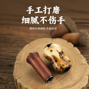 Poignée de moulinet de pêche Chi-Blade en bois massif naturel, ultra-légère, en bois de santal doré, accessoire de pêche DIY pour leurres - Product Image 5
