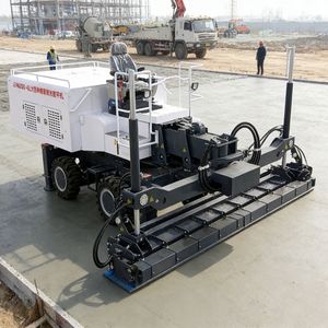 Machine à laser pour le nivellement du béton, à pousser à la main, à 2 roues, avec double grille en acier hydraulique, pour la pavage routier - Product Image 1