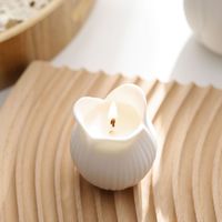 Récipient à bougie en céramique pot à bougie à huile de massage récipient avec bec verseur