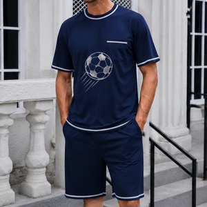 <span class=keywords><strong>Pigiama</strong></span> Estivo da <span class=keywords><strong>Uomo</strong></span> alla Moda, Set Due Pezzi <span class=keywords><strong>con</strong></span> T-shirt Stampata e Pantaloncini, Abbigliamento Sportivo Casual Ecologico, <span class=keywords><strong>Pigiama</strong></span> Maschile in Modal ad Asciugatura Rapida - Product Image 4
