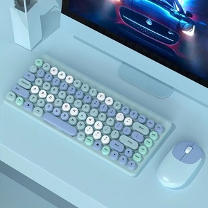 Sang trọng màu xanh 75% 86-key chuột không dây & BÀN PHÍM Set cho Máy Tính Xách Tay PC máy tính và máy tính để bàn - Product Image 4