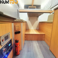 Huntoo Auvent rétractable pour camionnettes et camping-cars, pleine taille, robuste, étanche, en fibre de verre, pour le camping en extérieur