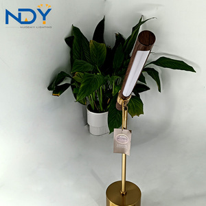 Wholesale Indoor Decorative Home Hotel Villa Modern Simple E14 Wood Grain <strong>Copper</strong> Led Table <strong>Lamp</strong> - Product Image 2