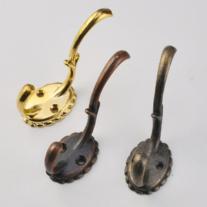 Retro Style Zinc Alloy Wall Hooks Single Hook Antique Bronze <b>Gold</b> Red Bronze Round Shape For <b>Clothes</b> Entryway Door Back Wall - Product Image 1