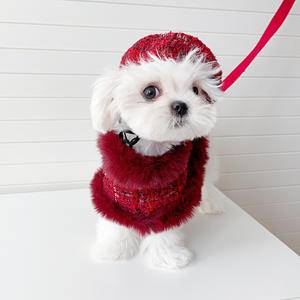 เสื้อโค้ทสำหรับสัตว์เลี้ยงสุดหรูเสื้อโค้ทหมวกแบบถักสำหรับสุนัขขนาดกลางและฤดูใบไม้ร่วง - Product Image 4