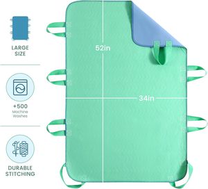 Almohadilla de cama de posicionamiento con almohadillas de cama de incontinencia impermeables de 6 asas para mascotas mayores - Product Image 2