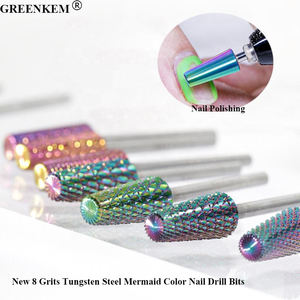 Nouveau 8 Grits Acier Tungstène Couleur Sirène Forets <span class=keywords><strong>à</strong></span> Ongles Enlevant la Peau <span class=keywords><strong>Morte</strong></span> Ongles Outil de Polissage pour Forets Ongles - Product Image 1