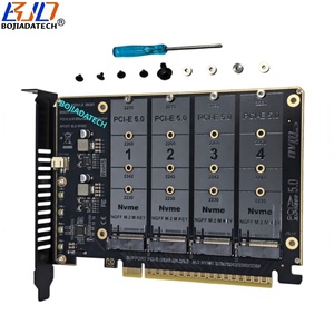 Tarjeta de Expansión Adaptadora PCI-E 5.0 16X a 4 * M.2 Key-M 2280 NVME SSD, Compatible con PCIe X4x4x4x4 Bifurcation, Velocidad de 512Gbps, Venta al Por Mayor - Product Image 6