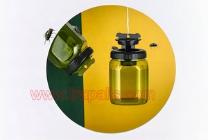 Piège à mouches avec appât, bouteille de capture d'insectes de grande taille en PP jaune et noir de 1200 ml, à suspendre en extérieur - Product Image 5