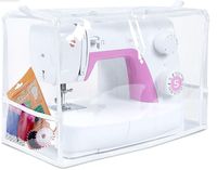 Funda Protectora Universal Reutilizable de PVC Transparente Acolchada para Máquina de Coser, Compatible con la Mayoría de las Marcas Estándar como Singer y Brother