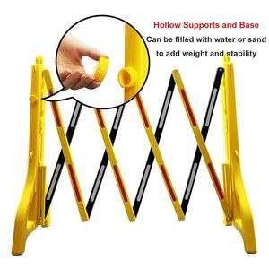 Xách tay 8.2ft mở rộng nước đầy hàng rào giao thông ngoài trời nhựa có thể thu vào cổng rào cản linh hoạt kiểm soát đám đông - Product Image 3