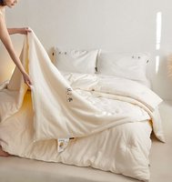 Ensemble de couette en coton 100% imprimé, en fibres de soja, écologique, pour toutes les saisons, couette, literie, couvre-lit