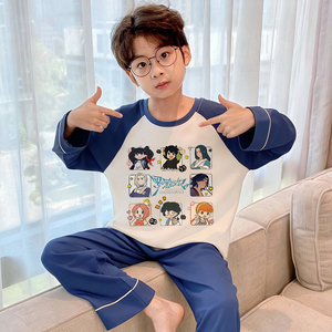 <span class=keywords><strong>Pigiama</strong></span> Personalizzato con Motivi Cartoon 2026, Set Primaverile e Autunnale in Puro <span class=keywords><strong>Cotone</strong></span> Caldo per Ragazzi, Abbigliamento da Casa a Maniche Lunghe per Bambini - Product Image 5