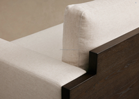 Nouveau canapé modulable en tissu au design moderne, personnalisable, avec pieds en bois, pour salon de villa, mobilier de maison