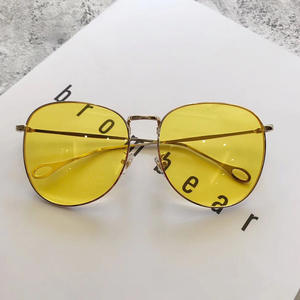 แว่นกันแดดทรงรี H1 012 กรอบสีทอง เลนส์สีโอเชียน ป้องกันรังสียูวี 400 สำหรับทุกเพศ รุ่น 3 เลนส์ AC - Product Image 4