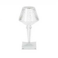 Lampe de bureau LED sans fil moderne en forme de coupe à vin, réglable, rechargeable USB Type-C, à intensité tactile, portable