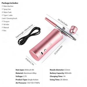 <span class=keywords><strong>Kit</strong></span> aérographe portable avec 3 niveaux de pression, mini <span class=keywords><strong>compresseur</strong></span> d'air rechargeable pour maquillage, <span class=keywords><strong>peinture</strong></span> corporelle et nail art - Product Image 6